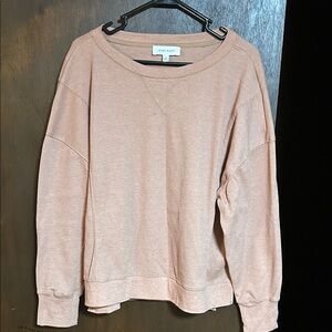 Pink Rose Waffle Knit Top in light pink